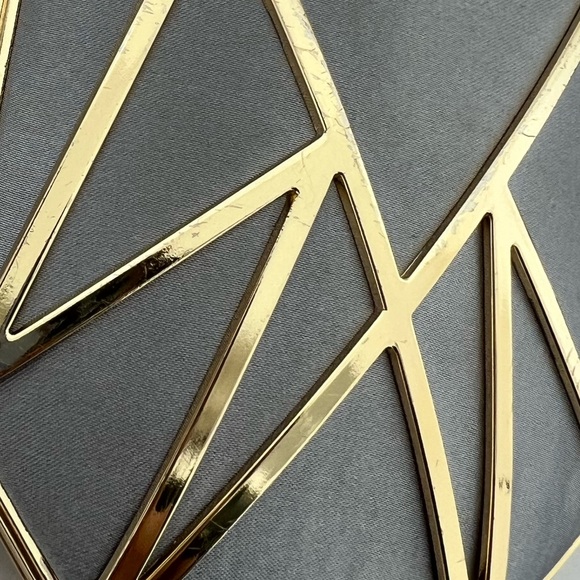 Inc International Concepts Alea Geometric Clutch Silver Gold Crossbody - Picture 8 of 8